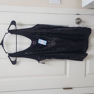 Torrid Black Sequin Tank NWT Size 3